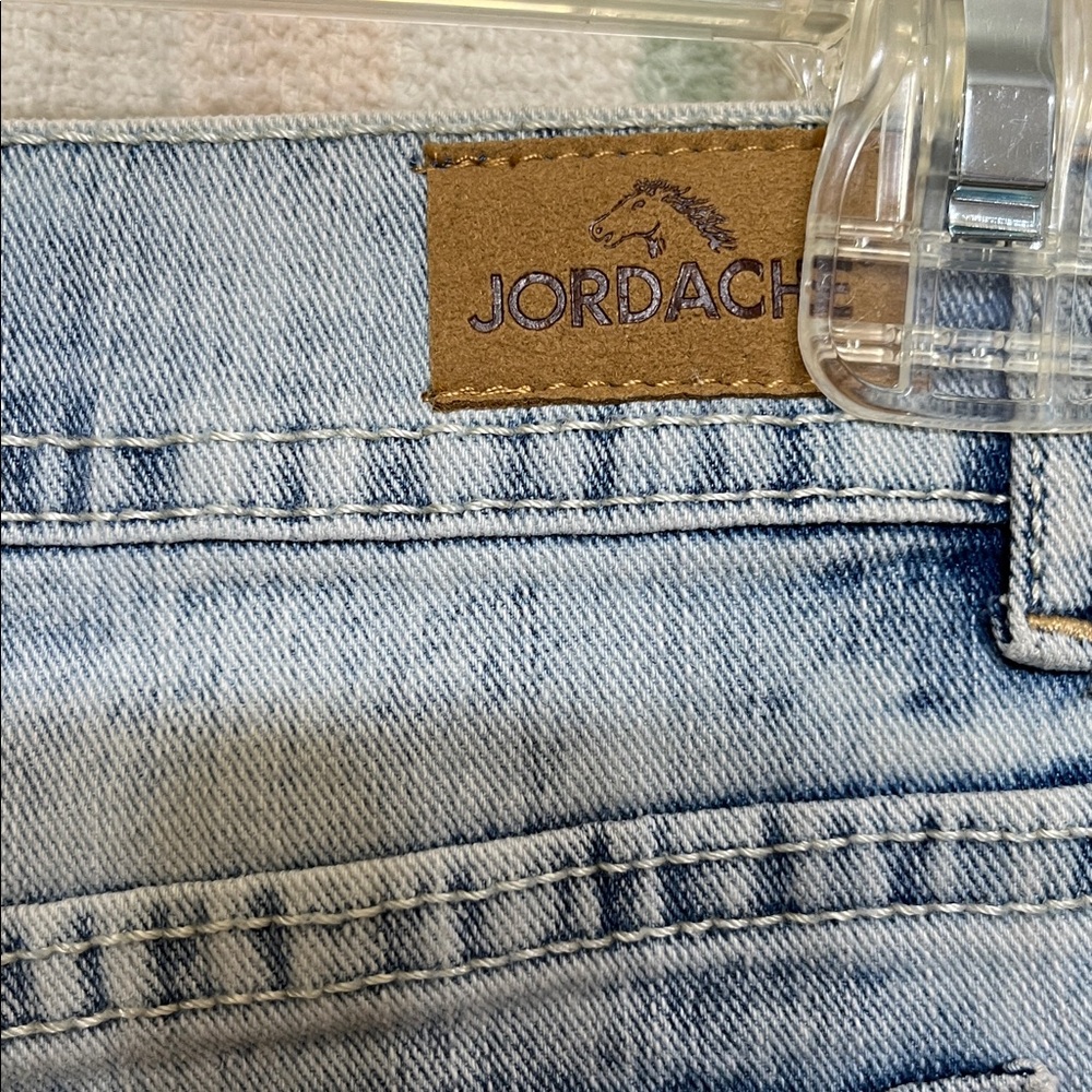 🩵💙🩵NWT Jordache Blue Denim Shorts with Star Lace - Picture 4 of 4